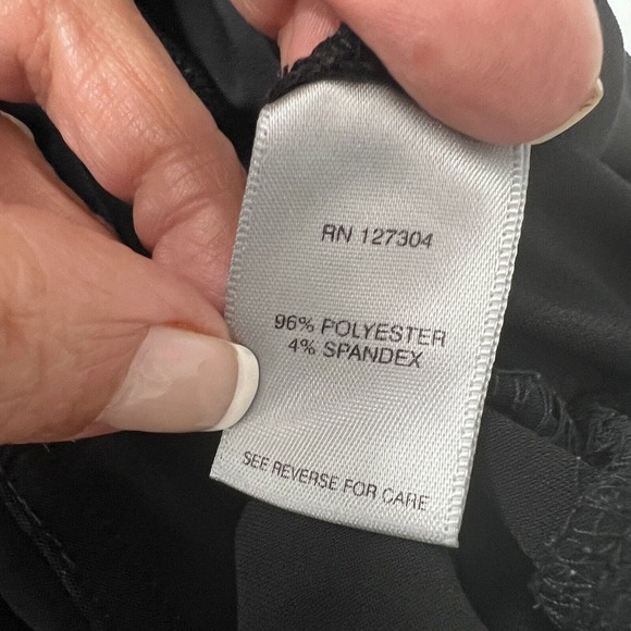 John Mark Pants Medium Black Gaucho Culotes Wide Leg High Waist Comfort Stretch - Picture 14 of 15